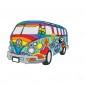Painted VW Hippy Van Design